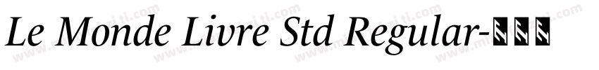 Le Monde Livre Std Regular字体转换